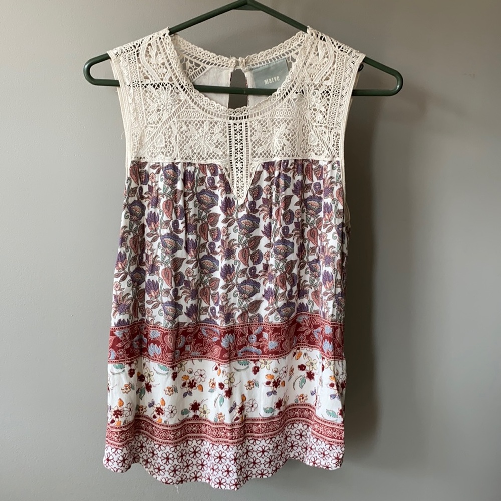 Maeve boho lace tank top.